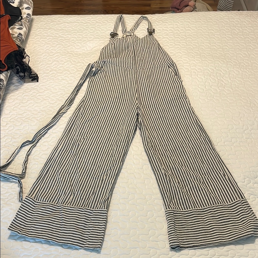 Striped Black and White Jumpsuit